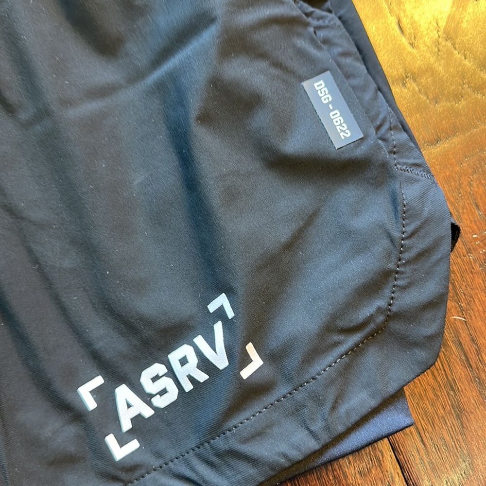 ASRV Black Athletic Running Shorts with Inner Liner - Picture 2 of 10
